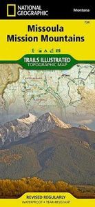 Missoula & Mission Mountains Topographic Map by National Geographic