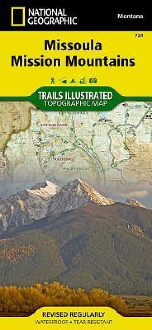 Missoula & Mission Mountains Topographic Map by National Geographic