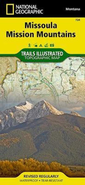 Missoula & Mission Mountains Topographic Map by National Geographic