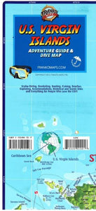 Caribbean,, US Virgin Islands Map & Dive Guide by Frankos Maps Ltd.