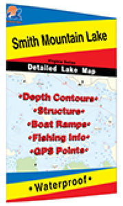 Smith Mountain Lake Fishing Map by Fishing Hot Spots