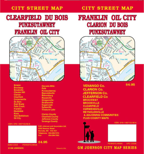 Cover of Franklin, Oil City, Clarion, DuBois, Clearfield and Punxsutawney, Pennsylvania by GM Johnson