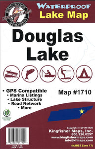 Douglas Lake Map by Kingfisher Maps, Inc.