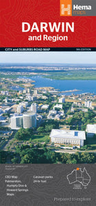 Darwin, Australia and Region, City and Suburbs Road Map by Hema Maps