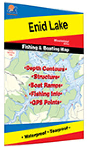 Enid Lake Fishing Map by Fishing Hot Spots