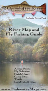 Oconaluftee River NC River Map and Fly Fishing Guide by Fishwater Maps