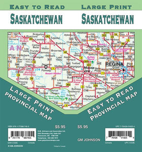 Saskatchewan Large Print, Saskatchewan Province Map by GM Johnson
