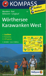Worthersee Karawanken West Hiking Map By Kompass