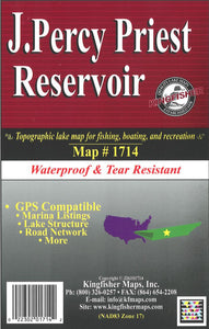 J. Percy Priest Lake Map by Kingfisher Maps, Inc.