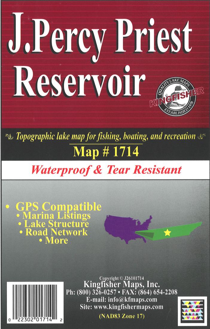 Cover of J. Percy Priest Lake Map by Kingfisher Maps, Inc.