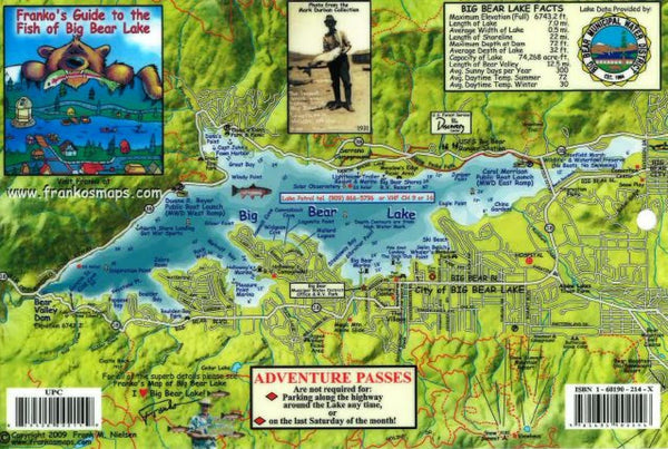 Cover of California Map & Fish Card, Big Bear Lake