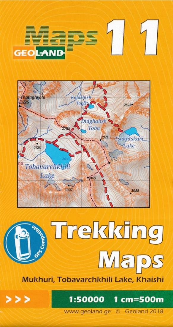Cover of Mukhuri, Tobavarchkhili Lake, Khaishi  - Georgia Trekking Map sheet 11 by GeoLand