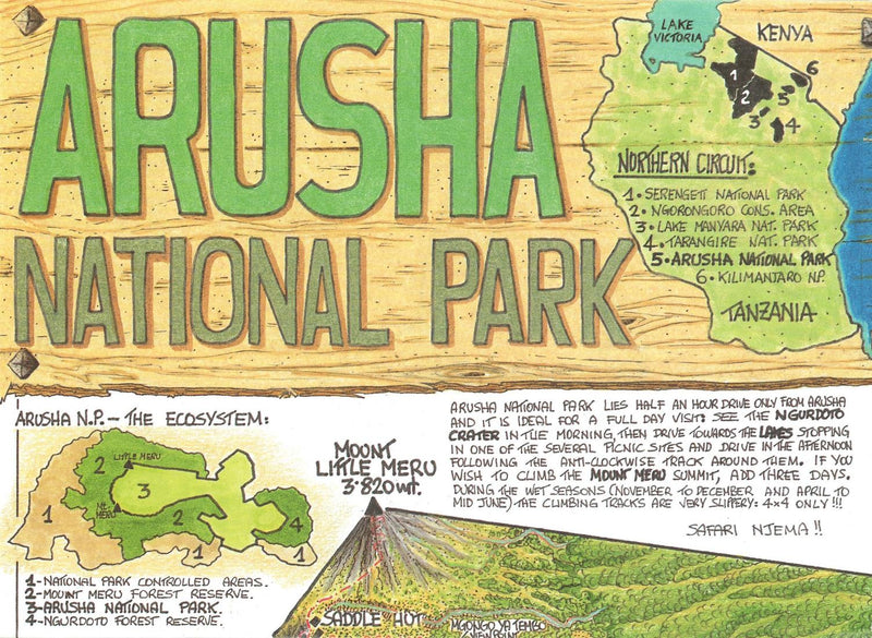 Cover of Arusha National Park and Mount Meru by GT Maps