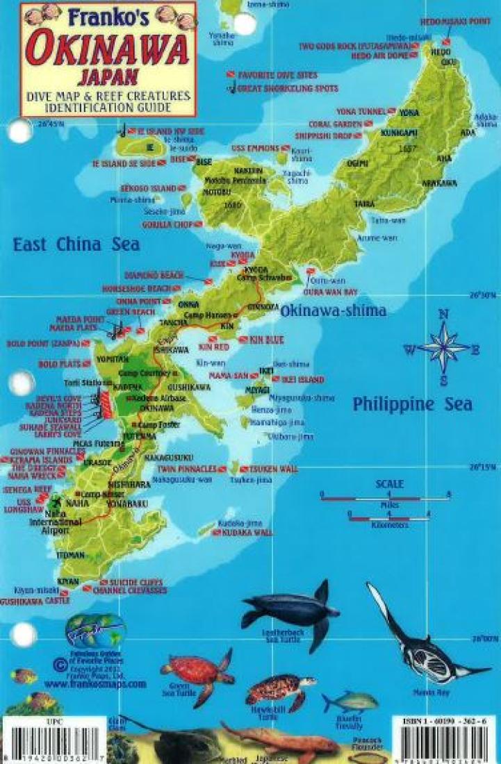 Cover of Okinawa, Japan, Dive Map & Creatures Identification Guide