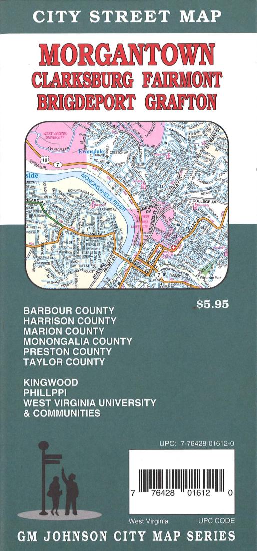 Cover of Morgantown, Clarksburg, Fairmont, Bridgeport and Grafton, West Virginia by GM Johnson