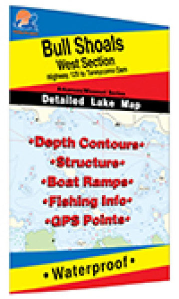 Cover of Bull Shoals-West Fishing Map by Fishing Hot Spots