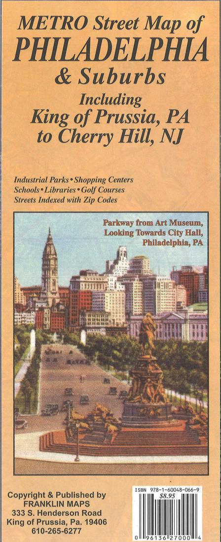 Cover of Philadelphia and Suburbs, Pennsylvania by Franklin Maps