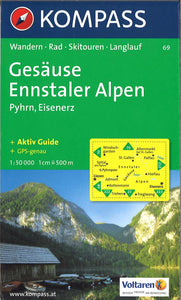 Gesause Ennstaler Alpen Hiking Map By Kompass