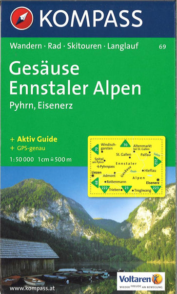 Cover of Gesause Ennstaler Alpen Hiking Map By Kompass