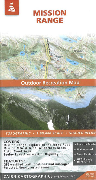 Cover of Mission Range Outdoor Recreation Map  By Cairn Cartographics