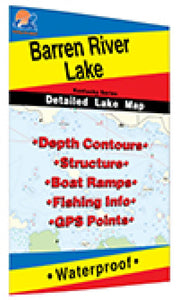 Barren River Lake (KY) Fishing Map by Fishing Hot Spots