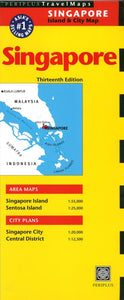 Singapore Island & City Map by Periplus Editions