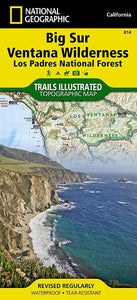Big Sur, Ventana Wilderness and Los Padres National Forest, by National Geographic Maps