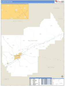 Billings, Montana Metro Area Wall Map