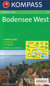 Bodensee West Hiking Map By Kompass