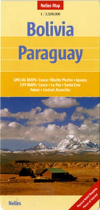 Bolivia and Paraguay Travel Map