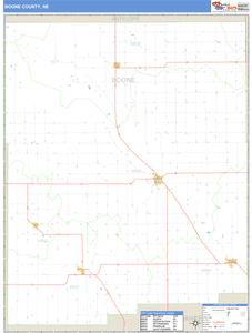Boone County, Nebraska Zip Code Wall Map