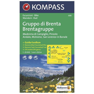 Brenta Group 3 in 1 Hiking Map By Kompass