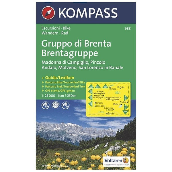 Cover of Brenta Group 3 in 1 Hiking Map By Kompass
