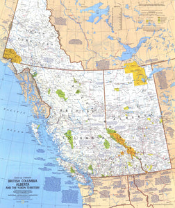 British Columbia, Alberta And The Yukon Territory Map Side 1