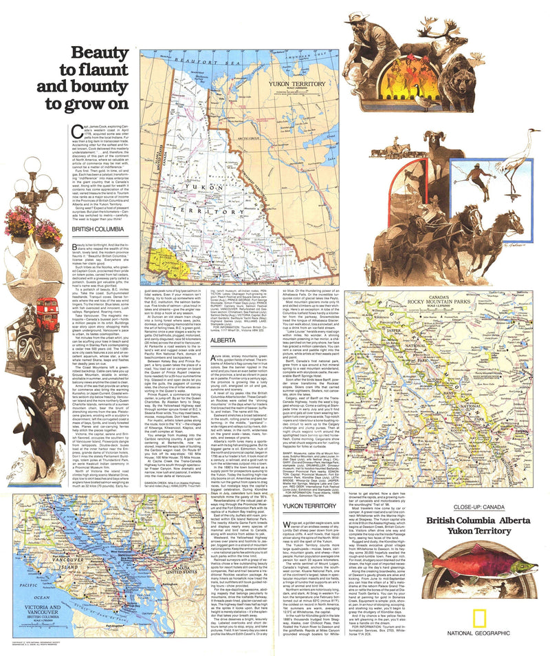 British Columbia, Alberta And The Yukon Territory Map Side 2 Maps.com
