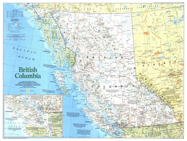 British Columbia Map 1992 Side 1 Maps.com