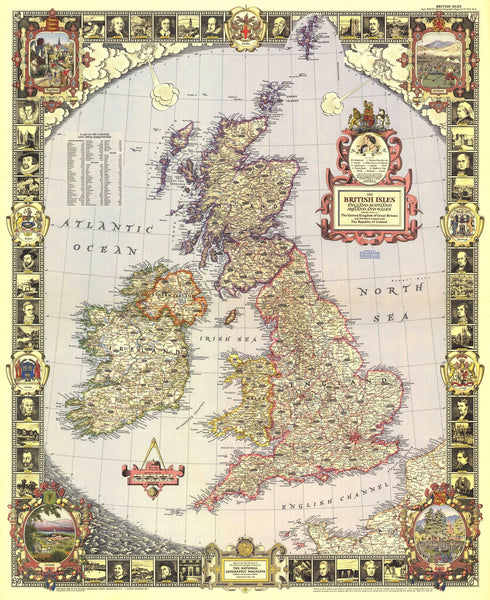 British Isles Map 1949 Maps.com