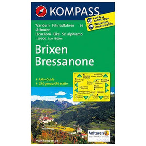 Brixen / Bressanone Hiking Map By Kompass