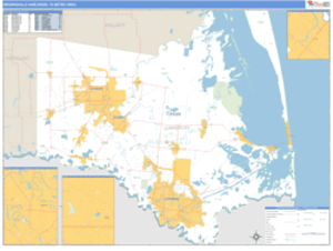 Brownsville-Harlingen, Texas Metro Area Wall Map