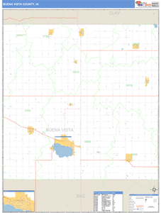 Buena Vista County, Iowa Zip Code Wall Map
