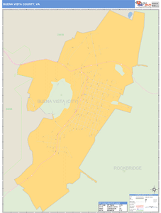 Buena Vista County, Virginia Zip Code Wall Map