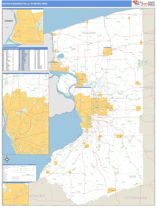 Buffalo-Niagara Falls, New York Metro Area Wall Map