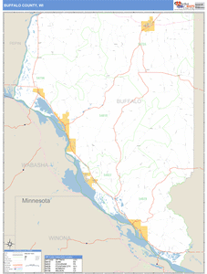 Buffalo County, Wisconsin Zip Code Wall Map