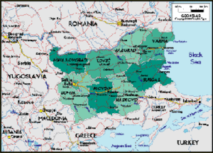 Bulgaria Political Wall Map