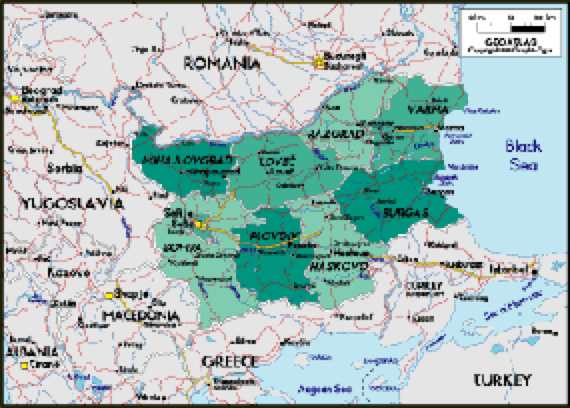Bulgaria Political Wall Map Maps.com