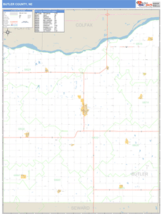 Butler County, Nebraska Zip Code Wall Map