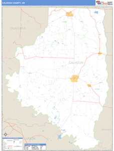 Calhoun County, Arkansas Zip Code Wall Map