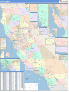 California Business Wall Map