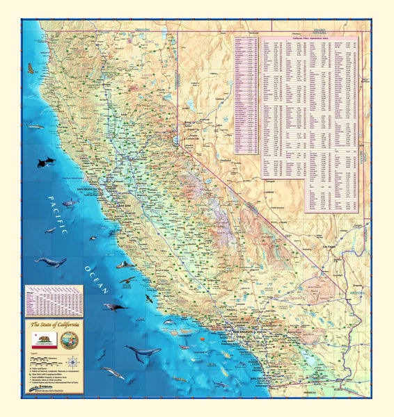 California Wall Map by Compart Maps Maps.com