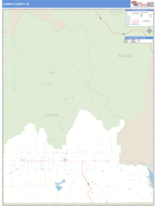 Camas County, Idaho Zip Code Wall Map
